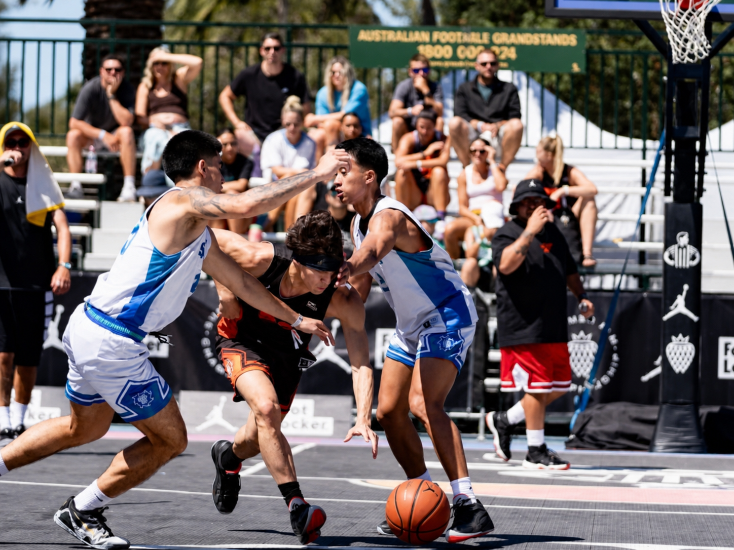 Athletes Unrivaled competing at the Summer Jam outdoor court in Melbourne